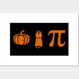 Pi Day Shirt - Pumpkin Chiffon Pi Algebra Math Symbol π Posters and Art